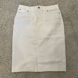 white jean skirt